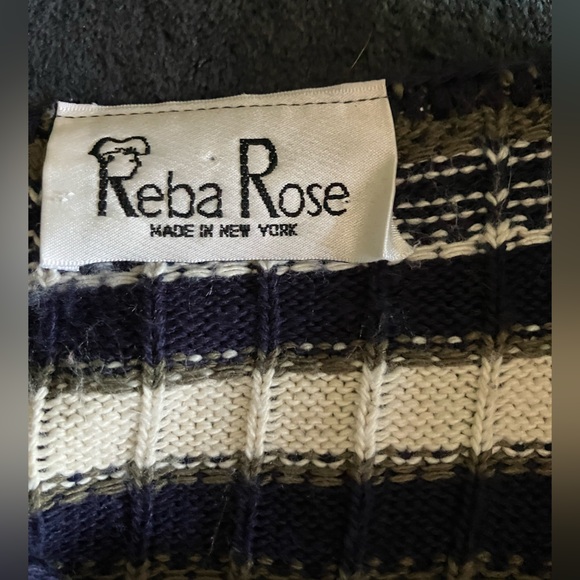 Vintage Reba Rose Striped Button Up Cardigan - Picture 5 of 7